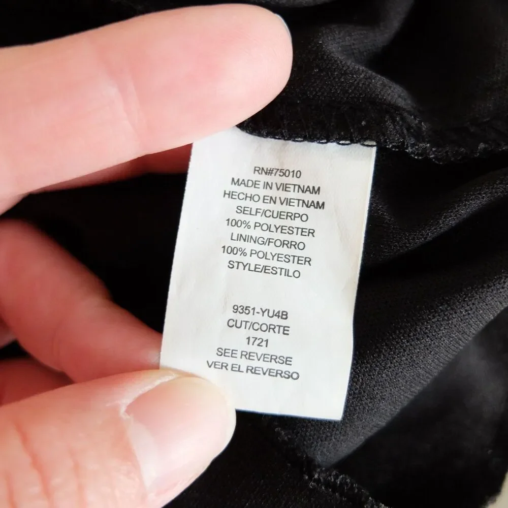 City Triangles Black Sheer Mini Dress Size Small